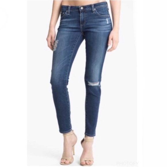 AG Adriano Goldschmied The Legging Ankle Super Skinny Ankle Jean in Blue Size 29 - Picture 1 of 7